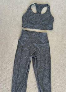 Aerie  gray workout set // medium top small bottom