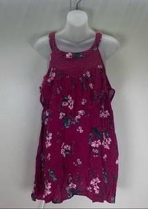 Torrid  Floral Flower Print Ruffle Neck Sleeveless Top size 2X Pink