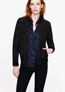 Like new j.crew tweed bomber jacket