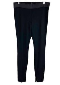 Dolce & Gabbana Size 44 Leggings Stretch Jersey Black Ankle Zip Back Zip 334