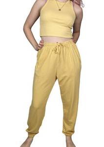 Skatie Cloudlux Rocky Drawstring Sweatpants Yellow Size M