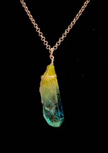 Boutique Blue & Yellow Quartz Necklace