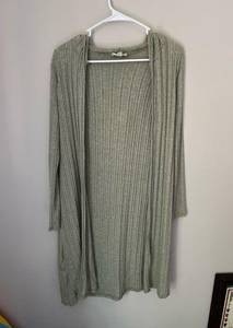 See You Monday Lightweight Sage Green Duster Size Small