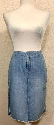 Spacegirlz Vintage Y2K Raw Denim Pencil Skirt Blue Size 2