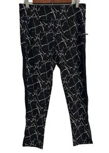 Yandy.Com Active Leggings Womens Size XL Black Lightning Pull On Activewear