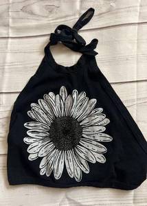 Future State Daisy Black Halter Top Backless Women’s M