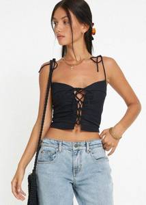 Motel Rocks Lace Up Corset Top