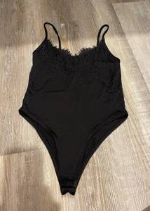 Francesca's Black Lace Bodysuit