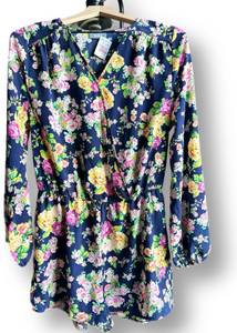 NWT  Navy Floral Romper