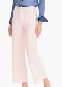 Point Sur for J. Crew Wide Leg Cropped Pastel Pink Lightweight Jeans Size 32