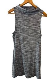 POOF Charcoal Gray, Black & White Marble Print A-Line Tunic Dress—Size Medium