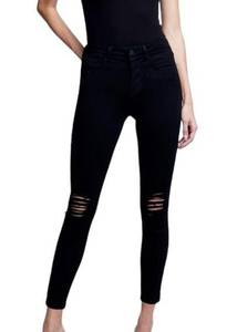 Lagence Margot Skinny High Rise Jeans in Destruction Zinc Size 28