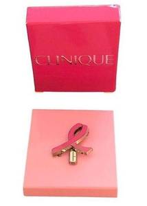 Clinique Courage Breast Cancer Awareness 2012 Enamel Pin Lapel Pin Tie Tac New