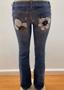 Y2K Flare Hand Painted Jeans NWT