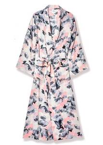 MISA pink floral kimono robe