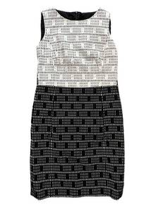 $1190 Akris Punto 4 Jacquard Lace Illusion Sheath Dress Mini Black Sleeveless