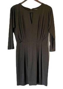 BOBI BLACK Luxe Liquid Jersey Gathered Mini Dress Black Medium