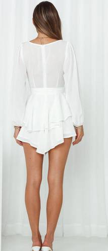 Hello Molly Ride on Romper in White