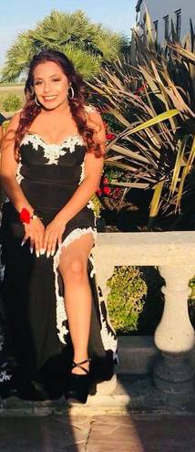 PromGirl black and white prom dress 