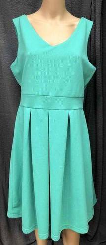 Tiana B  Jade Sleeveless V-Neck Pleated Fit & Flare Dress Womens Size 12