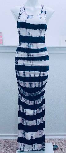 Jessica Simpson TIE DYED MAXI DRESS NAVY XS NWT