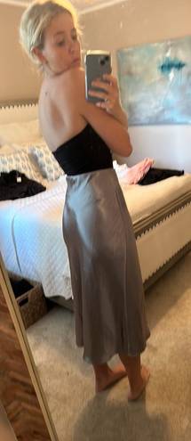 A New Day Metallic Midi Skirt 