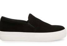 Steve Madden Black Suede Slip-Ons