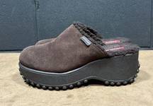 Vintage Union Bay Power Brown Suede Y2K 90’s Platform Slip On Shoes Women’s 8.5