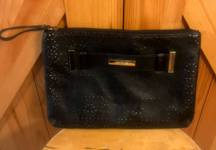 Black Clutch Purse 11.5" X 8" EUC!