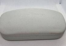 Warby Parker White Glasses Case with Blue Lining
