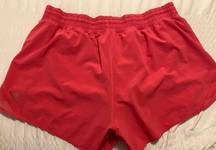 Lululemon Pink Hotty Hot Shorts 4”