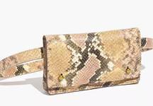 NWT The Leather Belt Bag: Snake Embossed Edition