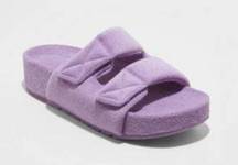 A New Day Women’s platform slide sandals purple size 7 NWT