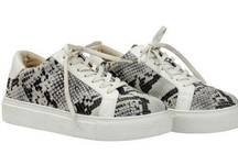 Myra Round About Faux Snakeskin Leather Lace Up Platform Sneakers