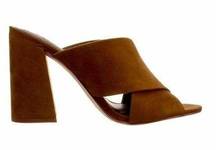 BCBGeneration  Suede Chocolate Brown Mule Heels