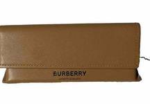 Burberry Eyeglass/ Sunglasses Soft Light Brown Case With Magnetic Latch Good