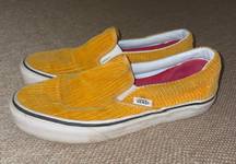 Vans yellow corduroy