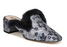 Sam Edelman 🆕  Women's Blue Adair 2 Faux Fur Floral Jacquard Mules 6.5 New