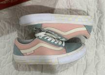 Vans Pink/Blue Checkered Old Skool Shoes