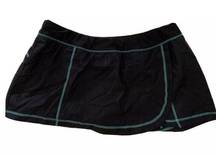 ZeroXposur Swimwear Swim Skirt Skort Gray/Teal Beach Pool Hot Tub 16 Stretch