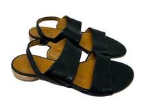 Coclico Cove Sandal in Black Leather Flats Size 36.5 US 6.5