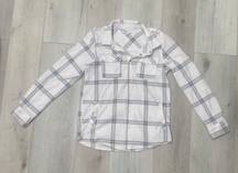 Women's Plaid Button Down Shacket Shirt Jacket Cardigan Top Fuzzy Fleece Winter