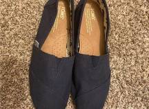 Toms  Navy Slip Ons Shoes Size 7.5