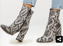 Snakeskin Booties 