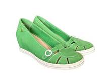 Y2K Roxy Picnic Green Wedges Buckle Ballet Wedge Sneakers Coconut Girl 2000s 7.5