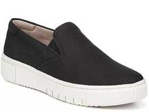 SOUL NATURALIZER Women’s Tia Slip-On Sneakers Black Faux Leather Sz 10