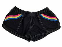 Hobie Beach Shorts, Black, Rainbow, Small