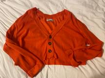 Urban Outfitters Red Cropped Cardigan