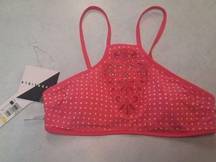 VERA BRADLEY REVERSIBLE PINK POLKA DOT SWIM TOP S