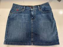 NFL San Francisco 49ers Blitz Denim Skirt EUC